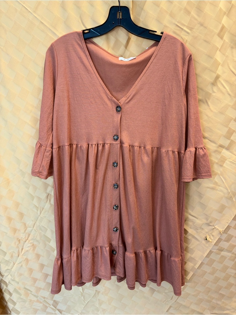 Tres Bien Soft Coral Knit Top